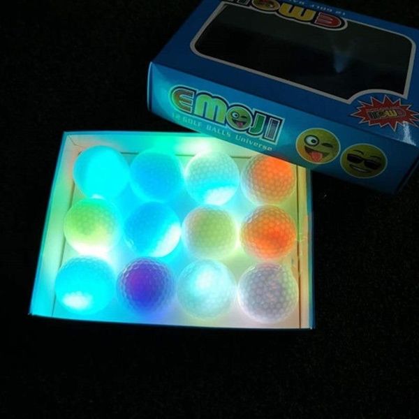 

golf balls waterproof led ball 5 pcs/pack for night training high hardness material practice 2021 the est