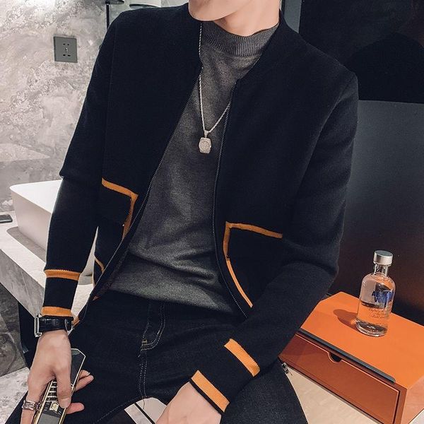 

man's sweater men's jacket 2021 new korean men's jacket, White;black