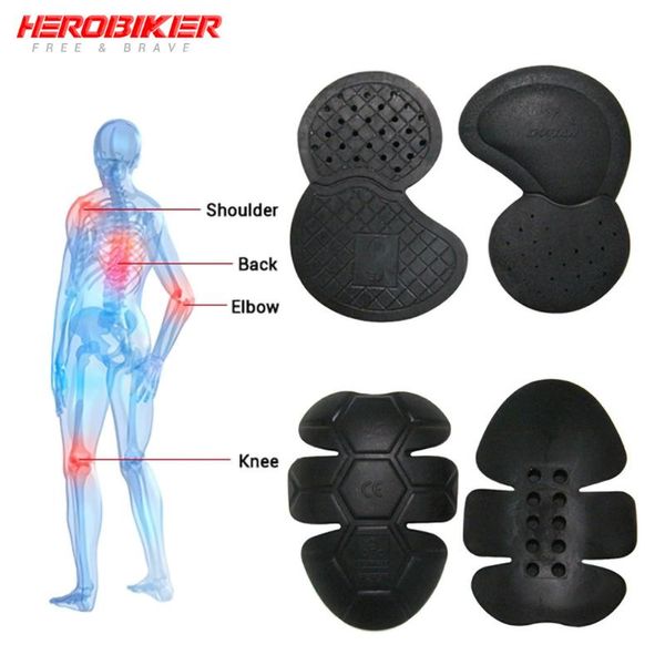 

elbow & knee pads herobiker motorcycle protective kneepad racing ce protector guard armor motocross shoulder back gear, Black;gray