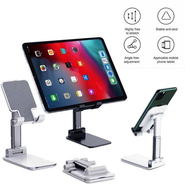 

cell phone mounts & holders aluminum alloy mobile holder universal metal desktablet stand table adjustable bracket foldable desk
