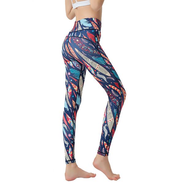 

women fitness legging leaves print high waist push up yoga pants gym wear running clothing workout trousers sportswearzf539, Gray