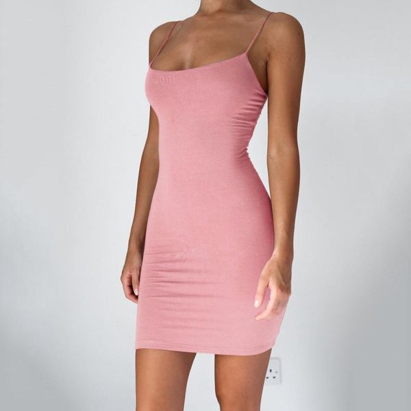 

casual dresses summer womens spaghetti strap sling dress short mini bodycon, Black;gray