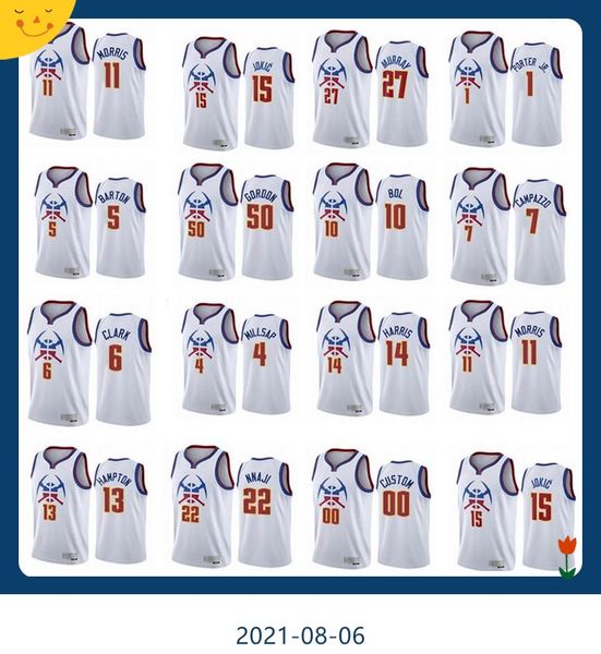 

nikola 15 basketball jokic jersey jamal 27 murray jerseys damian 0 lillard carmelo 00 anthony aaron gordon will barton millsap michael porte, Black;red