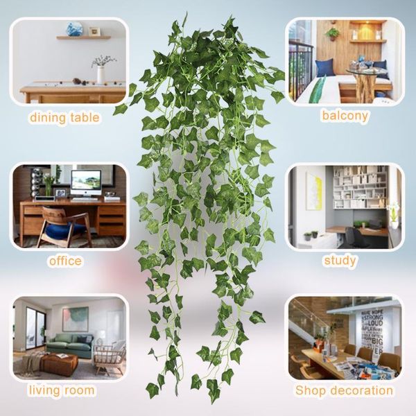 

garland plant vine green ivy vine potato artificial plant party wedding decoration home decor plastic leaves fake foliage