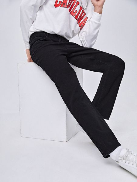 

men slant pockets straight leg jeans j3nw#, Blue