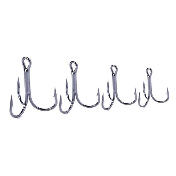 

20 pcs/set fishing hook triple hooks high carbon steel sharp barbed tip tackle accessories 4#6#8#10#