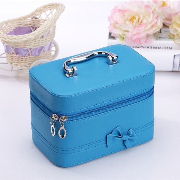 

2020 new ladies makeup bag portable square makeup bag fashion solid color box women