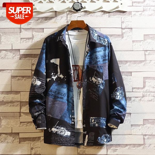 

hawaiian beach casual floral print shirt for 2021 autumn spring clothes men's long sleeves big size 5xl #x13e, White;black