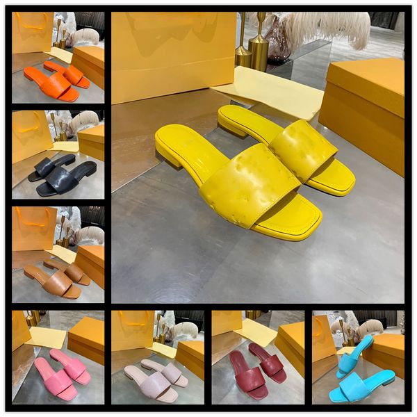 

summer womens high heels slippers striped sandals ladies casual scuffs block heel sandals outdoor shopping letters slippers box, Black