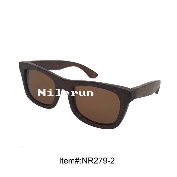

sunglasses brown polarized lens bamboo, White;black