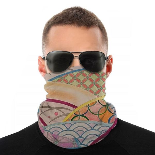 

scarves geo patterns half face mask halloween neck warmer balaclava bandanas protective headwear cycling hiking, Blue;gray