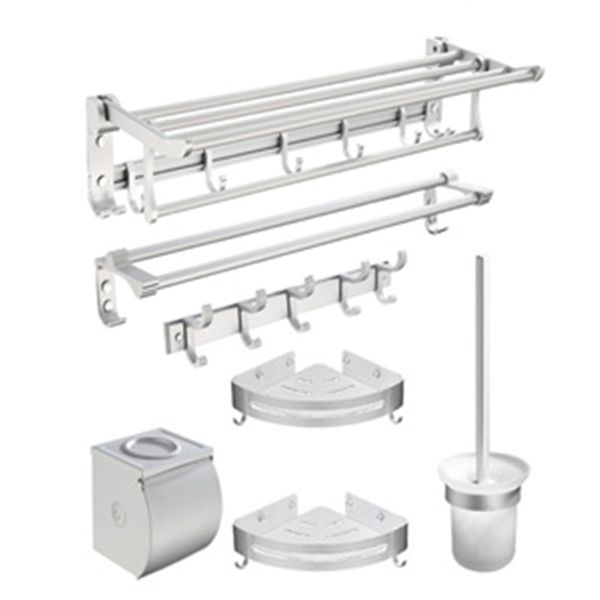 

punch-space aluminum bathroom hardware pendant set bathroom storage towel rack thickened sale