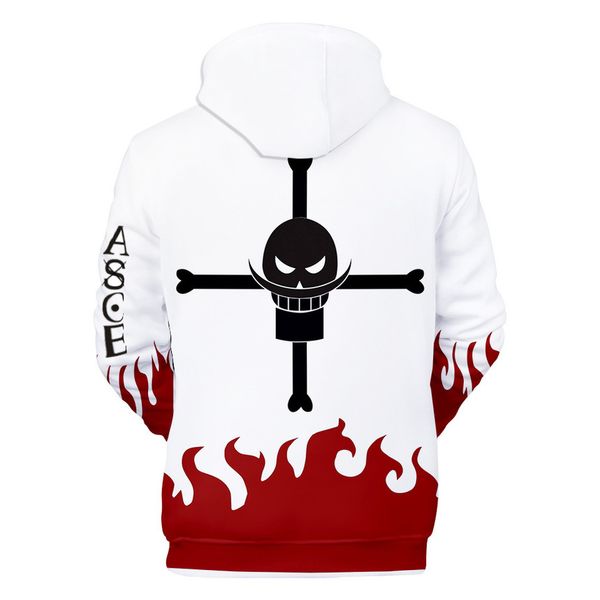 

Men's and women's pirate hooded sweatshirts, cartoon street cloth, polgas D ace, novelty, winter, Black