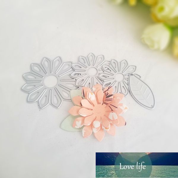 4 pezzi di fustelle in metallo con fiori 3D per album di Scrapbooking, inviti, decorazioni per la casa, stencil per goffratura