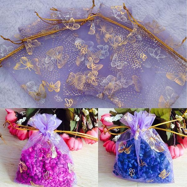 

gift wrap 25pcs organza bags drawstring pouches wedding party candy 10x12cm for and