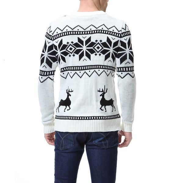 

men's sweaters male casual sweater, White;black