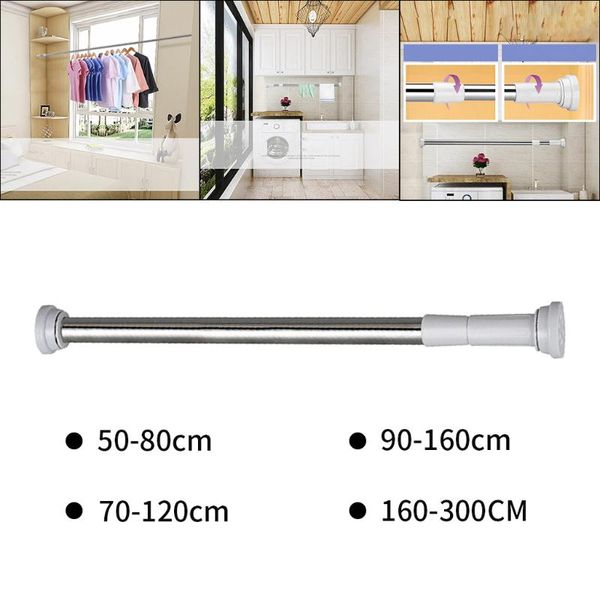 

extendable curtain viole tension rod pole bathroom door wardrobe closet rods