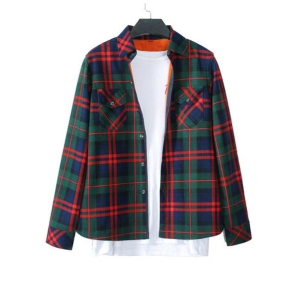 

women's blouses & shirts 2021 winter women keep warm wool plaid fashion long sleeve turn-down collar pocket shirt plus size -4xl blus, White
