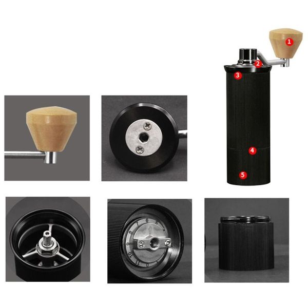 

blender portable manual coffee beans grinder hand crank mill mini h05f