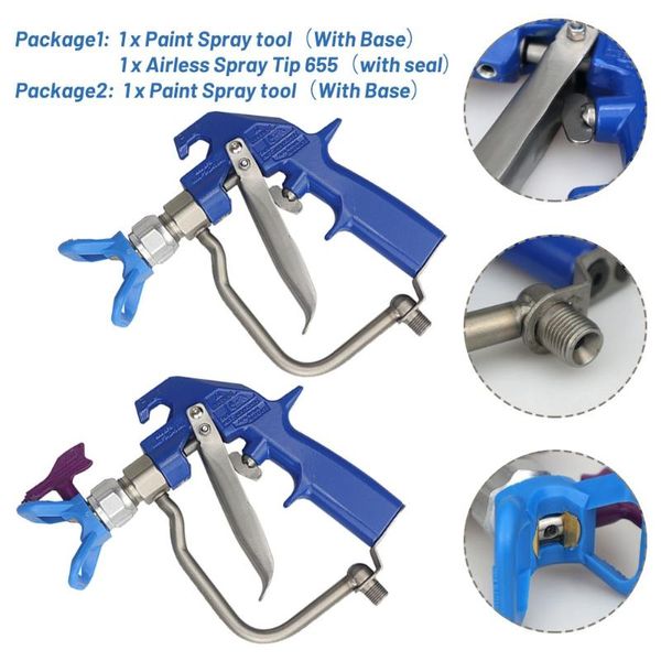 

professional spray guns 4000 psi 27.6 mpa airless gun 3.2mm spayer painting tool paint airbrush for latex putty