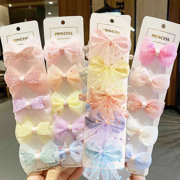 

korean new hairpin ins fresh girl new lace bow all inclusive cloth banger, Slivery;white