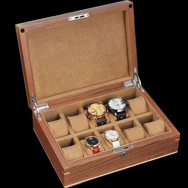 

watch boxes & cases 10 slots fashion men home wooden box organizer storage 200911-26, Black;blue