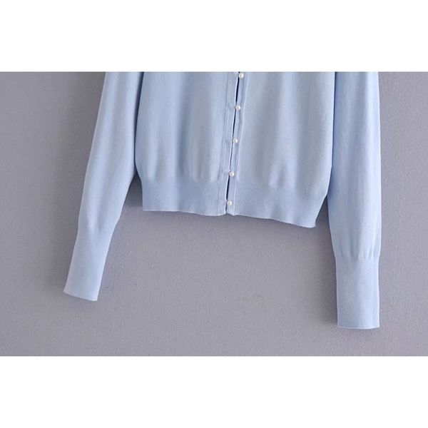 

2021 women's new cardigan pearls mesh buttons spring coats nightgown ql35, White;black