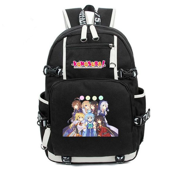 

backpack konosuba god's blessing on this wonderful world large oxford printing shoulder bag for kids travel lapbook bags