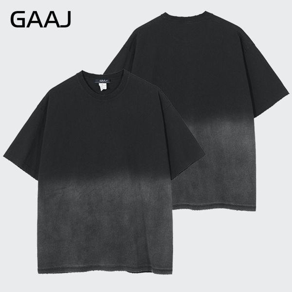 

women's t-shirt gradient washed 100% cotton 250g dropped shoulder ladies t shirt hip hop blank oversize fashion short tshirt women, White
