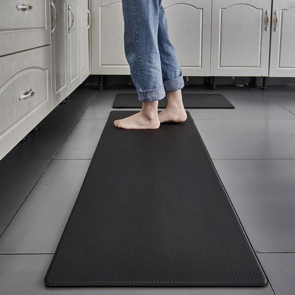 

carpets thick pu floor mat kitchen non-slip washed leather rectangular solid color slow rebound door can be scrubbed