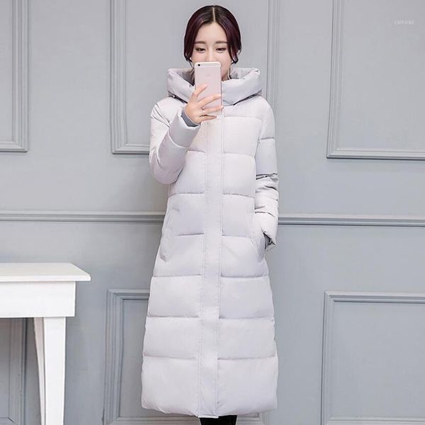 

women's down & parkas 2021 winter jacket women parka warm thick cotton padded hooded long coat fashion loose outwear clothes, Black