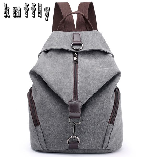 

kmffly brand women canvas backpack preppy style school lady girl student school lapbag canvas mochila bolsas 210303
