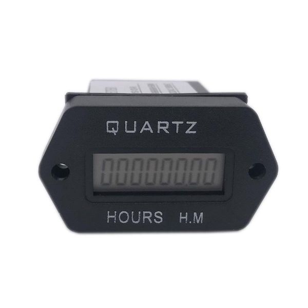

timers digital hour meter lcd accumulate timer counter 999999.59 snap in vehicle boat truck motorcycle for generator dc 12-36v