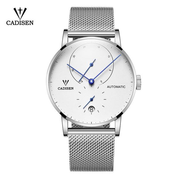 

wristwatches simple design men automatic watch 50m waterproof, Slivery;brown