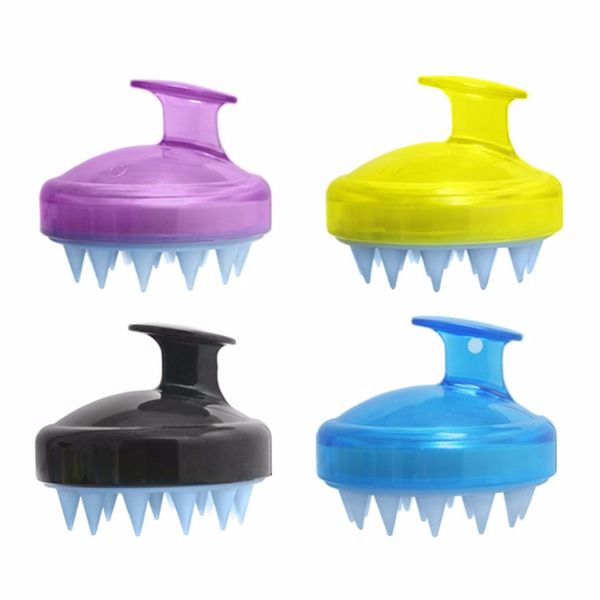 Mini pettine portatile per massaggio del cuoio capelluto in silicone Magic Soft Shampoo Brush Head Massager Health Care