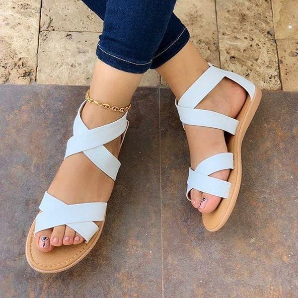 

large size female sandal fashion womens shoes 2021 open toe big girls luxury flat closed beige new peep summer comfort pu rubber, Black