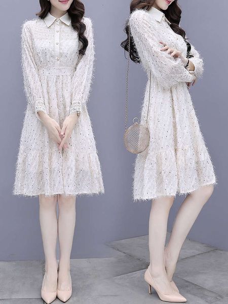 

french tassel fairy dress early autumn 2021, Black;gray