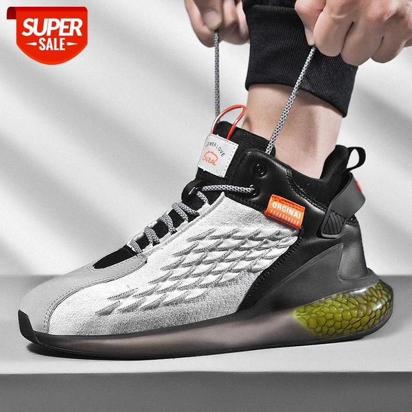 

mesh large size running shoes sports popcorn bottom luminous trend casual light men's #nm6j