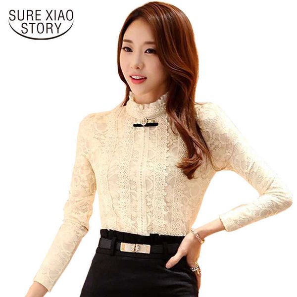 

lace shirt women clothing blusas femininas blouses & shirts fashion women thick fleece women crochet blouse 018a 210528, White