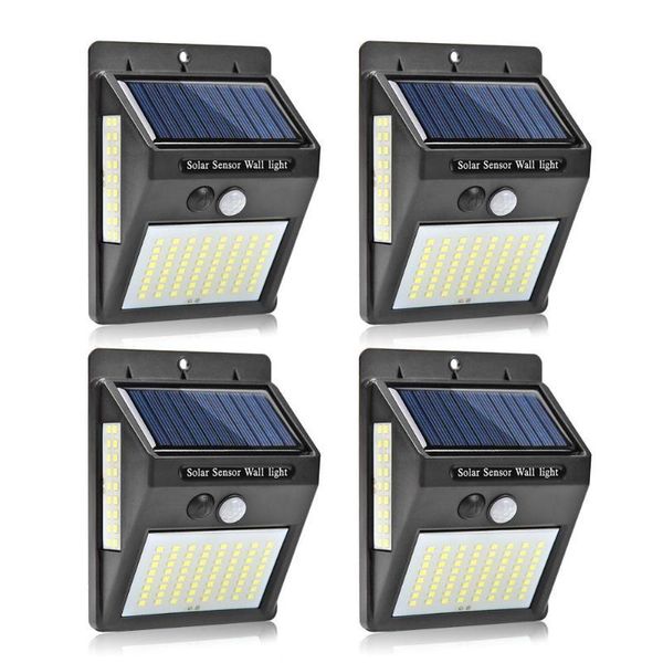 

solar lamps 100 leds outdoor light pir motion sensor garden energy saving street lamp wall sunlight drop