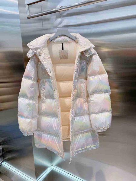 

womens classic down coats winter puffer ets digner parka casual coat shiny laque outerwear warm feather et clothing, Black