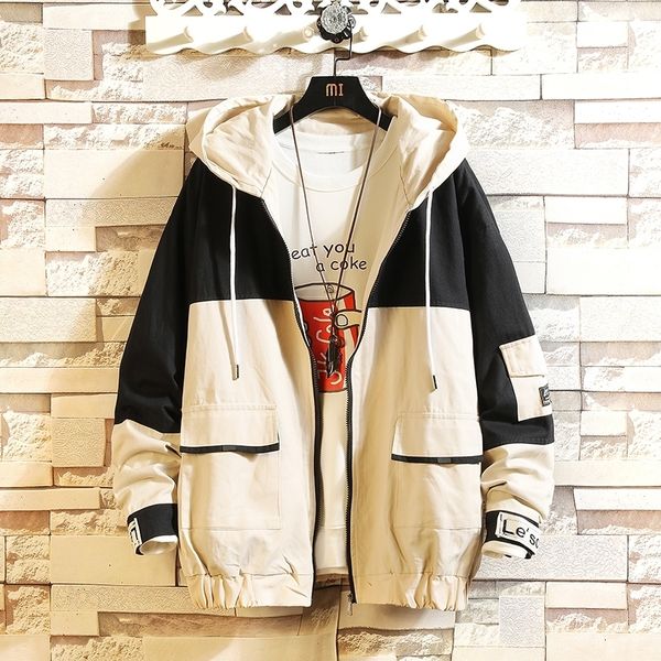 

2021 england style new spring autumn jacket men's clothes plus oversize m-5xl hoodies h8w2, Black;brown