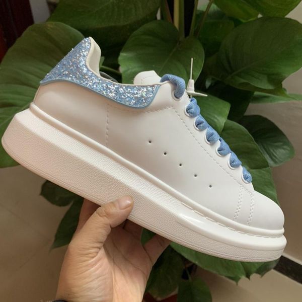 

2021 new girl platform white leather black party reflective flat tripler wedding neue espadrilles trainers sport