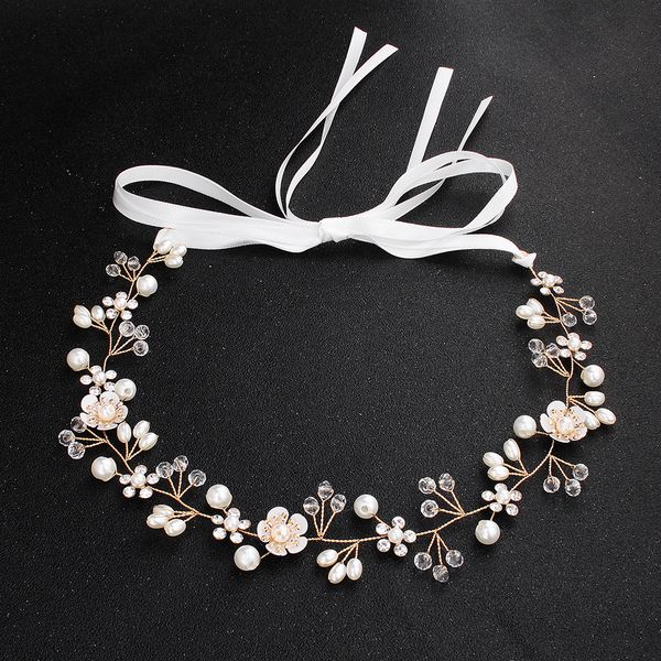 

headpieces for wedding bridal bridesmaid gold handmade rhinestone pearls hairband headband luxury hair accessories tiara, Silver