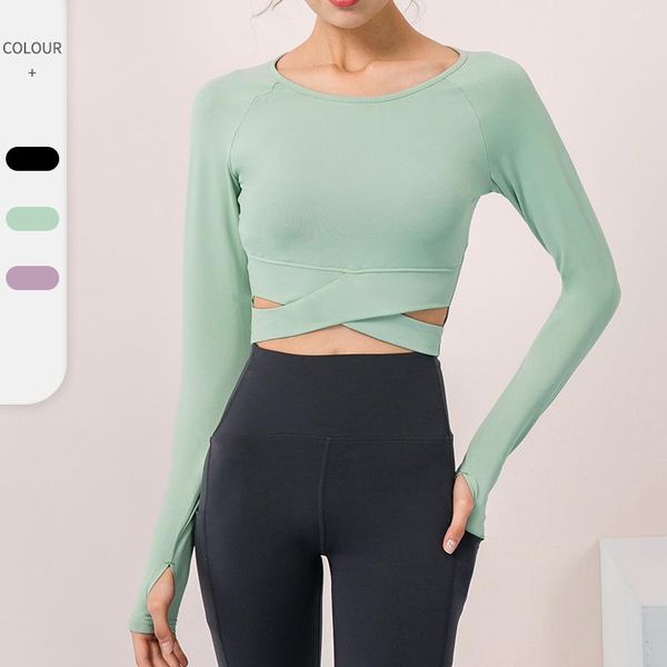 

yoga outfit vgorlora casual women shirts fitness longsleeve quick dry with thumb trainning running solid sport gym female