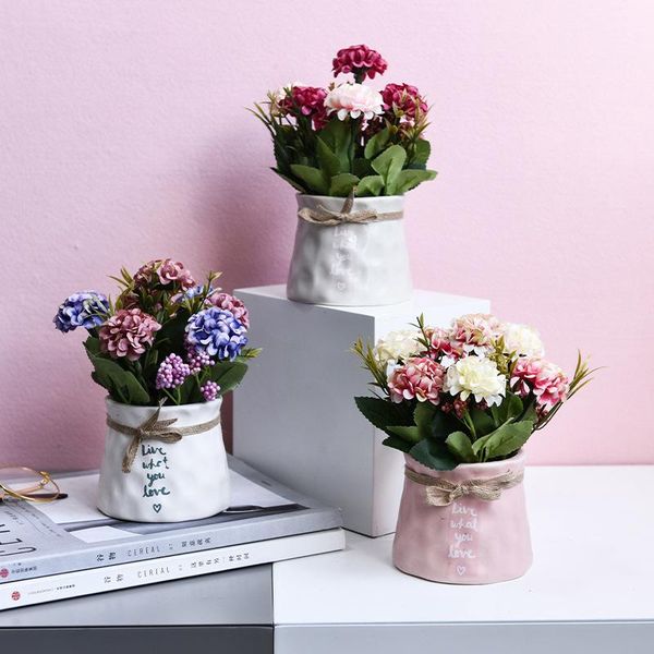 

artificial hydrangea garden fresh potted plants deskdecorative bonsai living room home decoration accessories