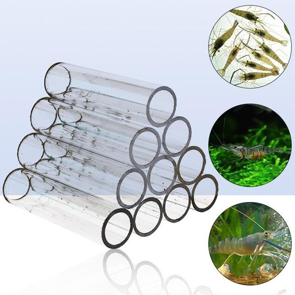 

decorations fish tank transparent shelter 3/6 tube aquarium pipe shrimp cave hide breeding acrylic decoration