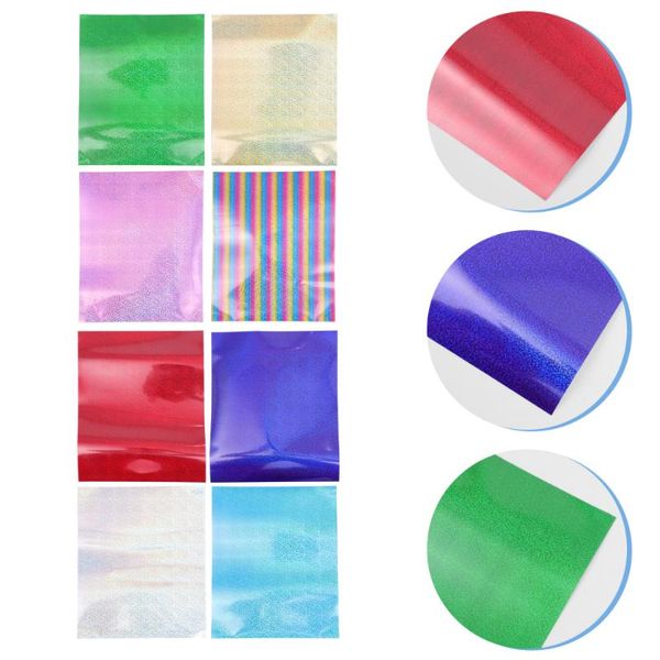 

window stickers 8pcs heat transfer films diy engraving stamping (random color)