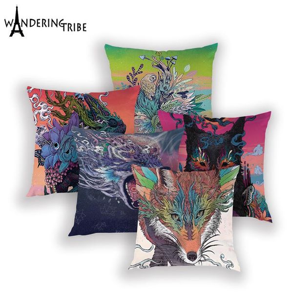 

cushion/decorative pillow oil painting colorful throw case farmhouse decor sofa cover bed car cushions cases animal orangutan pillows covers