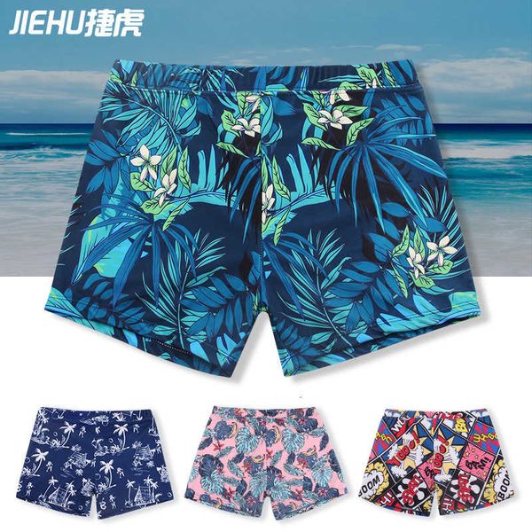 

jiehu anti embarrassment fast dry fashion men's swimming trunks with lining, White;black